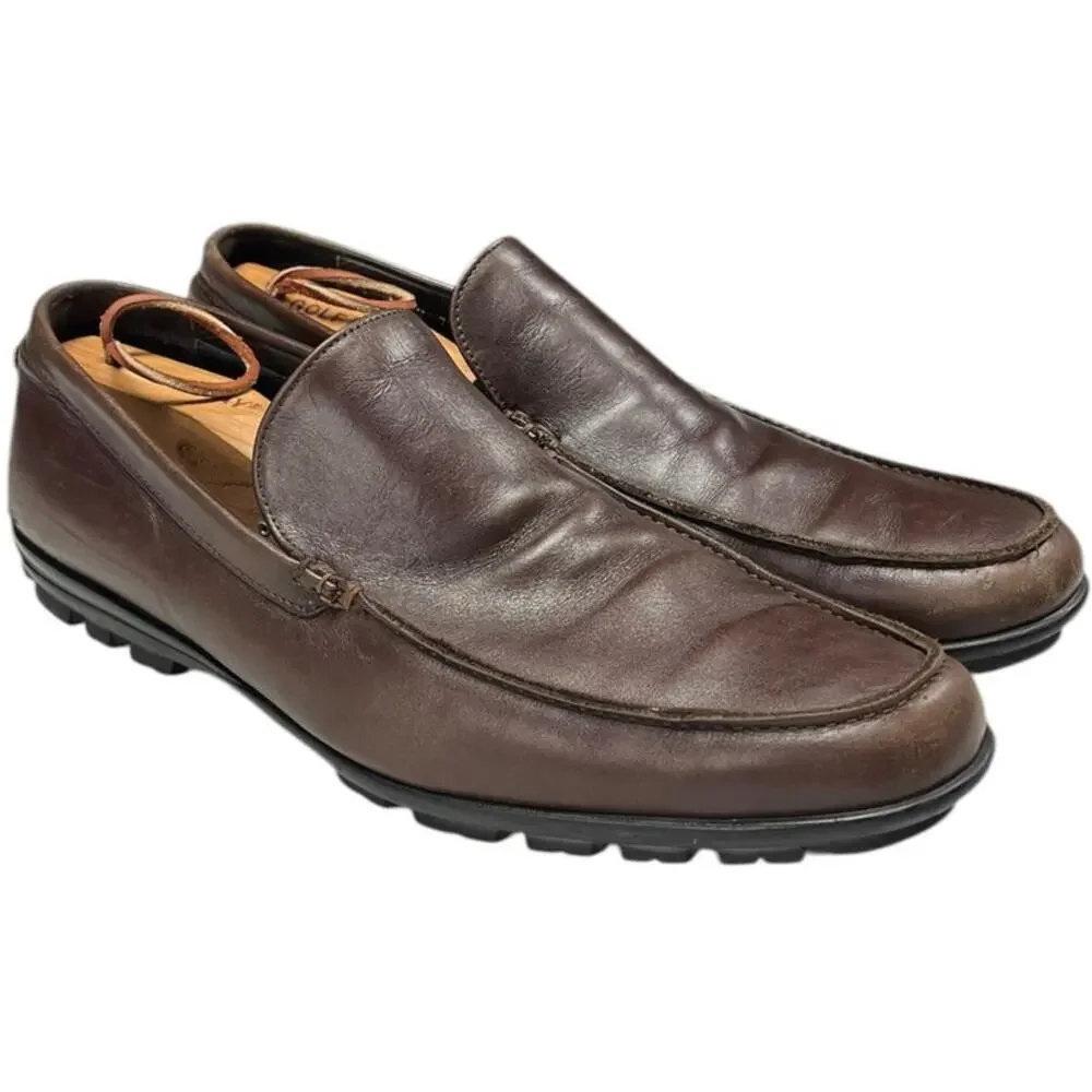To Boot New York Thorpe Leather Lugged Loafers Size 11 Mens Chocolate